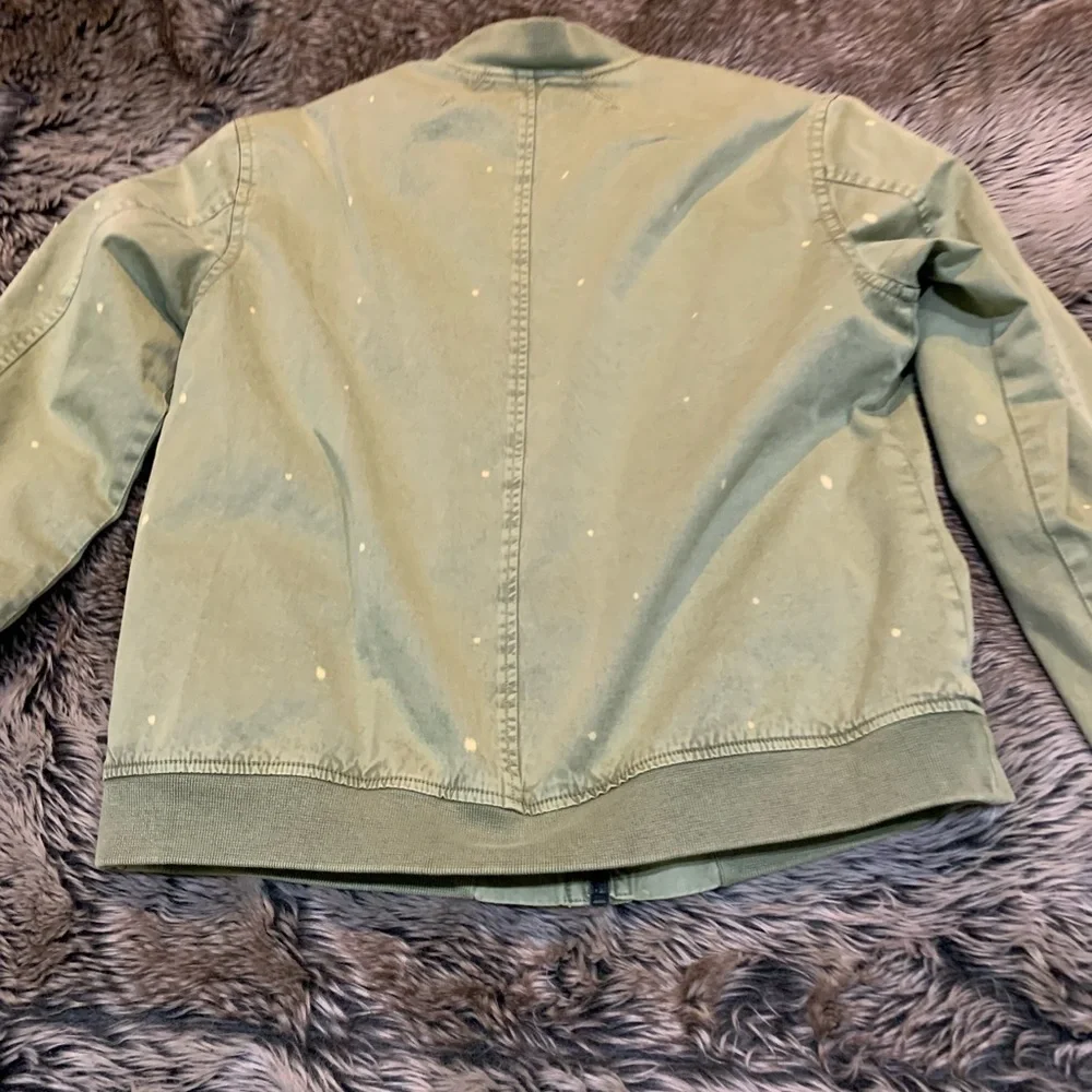 JOHN VARVATOS STAR U.S.A. Ryan Bleach Splatter Bomber Jacket Size M
